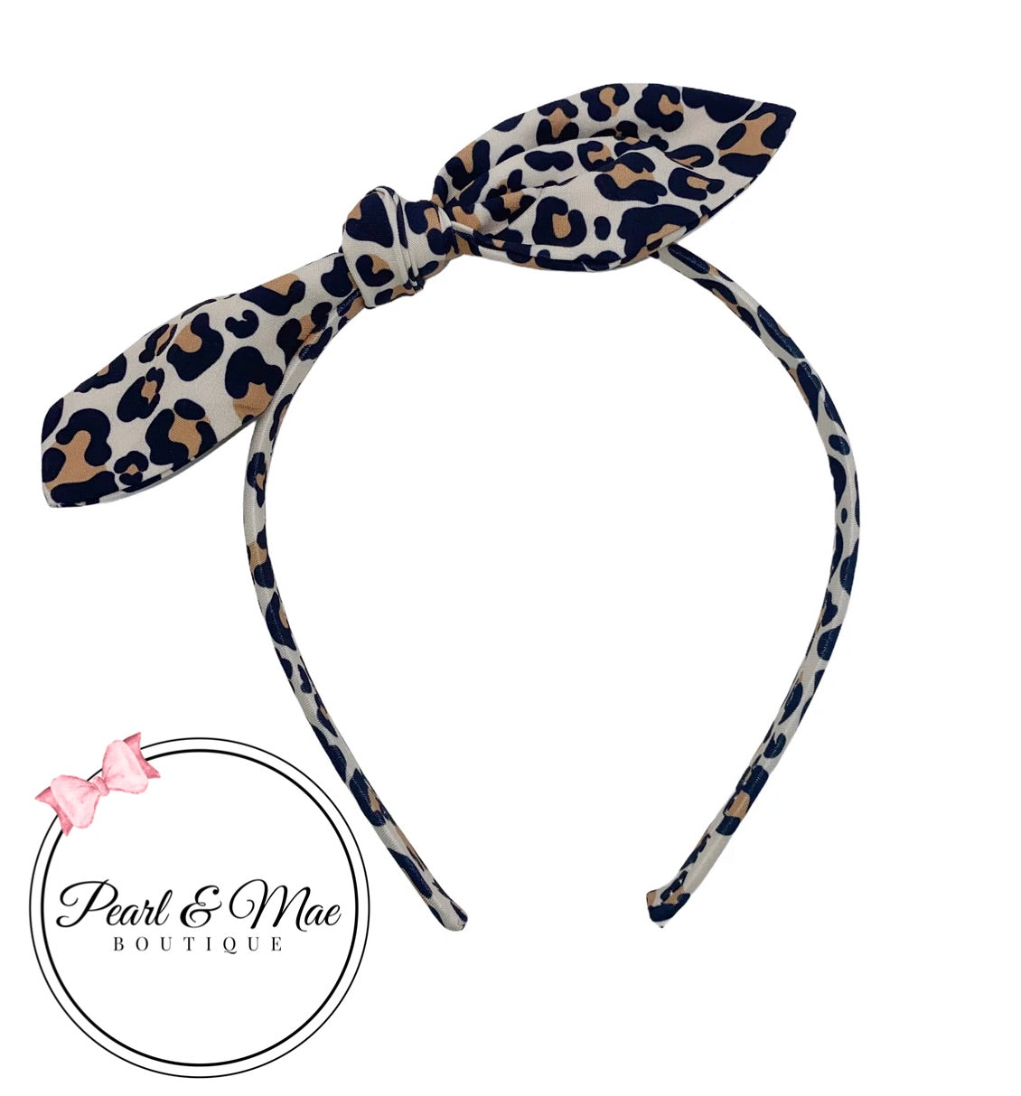 Leopard print knotted headbands
